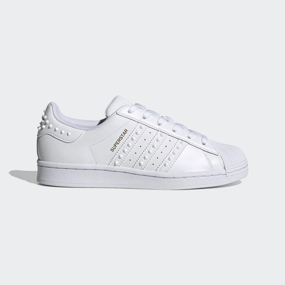 Adidas Women's Superstar Shell Toe Originals Shoes White/Gold Metal Ireland FV3397